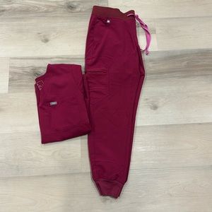 Figs Magenta Scrub Set